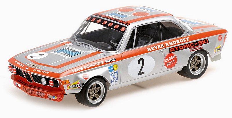 BMW 2800 CS Schnitzer Motul #2 Winner Nurburgring 1972 Fitzpatrick - Heyer - Stommelen by minichamps