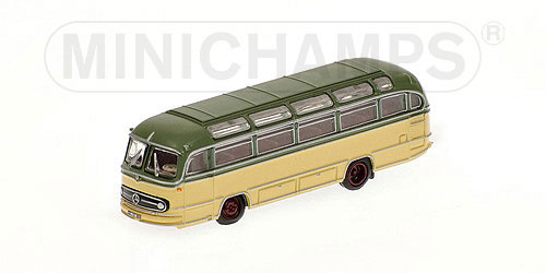 Mercedes O321H Bus 1957 (Green/Cream)  (N scale - 1/160) by minichamps