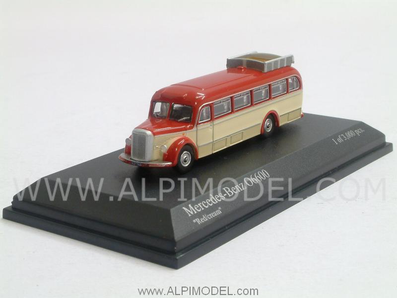 Mercedes O6600 Bus 1950 (Red/Cream)  (N scale - 1/160) by minichamps