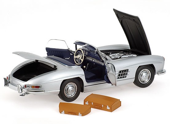 Mercedes 300 SL Roadster 1957 Silver - minichamps