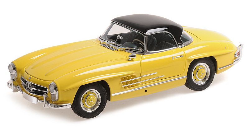 Mercedes 300 SL Roadster (W198) Hardtop 1958 (Yellow) by minichamps
