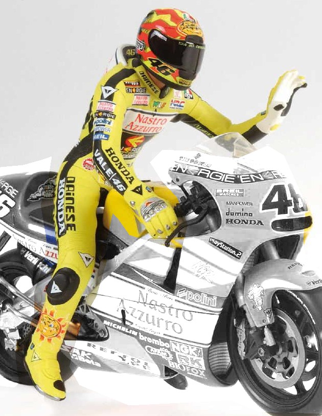 MINICHAMPS 312010046 Valentino Rossi figure World Champion 2001 1/12