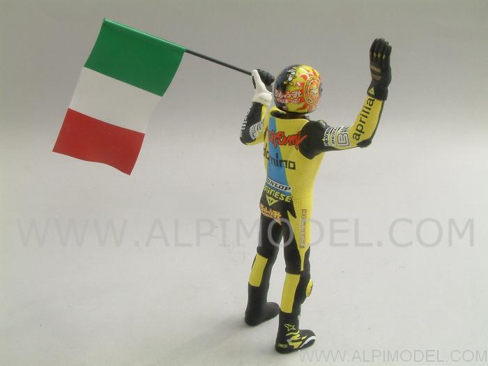 Valentino Rossi figurine GP 125 1996 with italian flag - minichamps