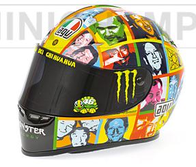 Helmet AGV MotoGP Laguna Seca 2010 Valentino Rossi  (1/2 scale - 13cm) by minichamps