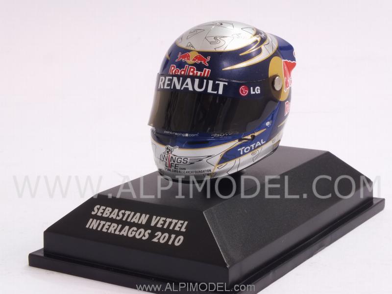 Helmet Sebastian Vettel Interlagos 2010  (1/8 scale - 3cm) by minichamps