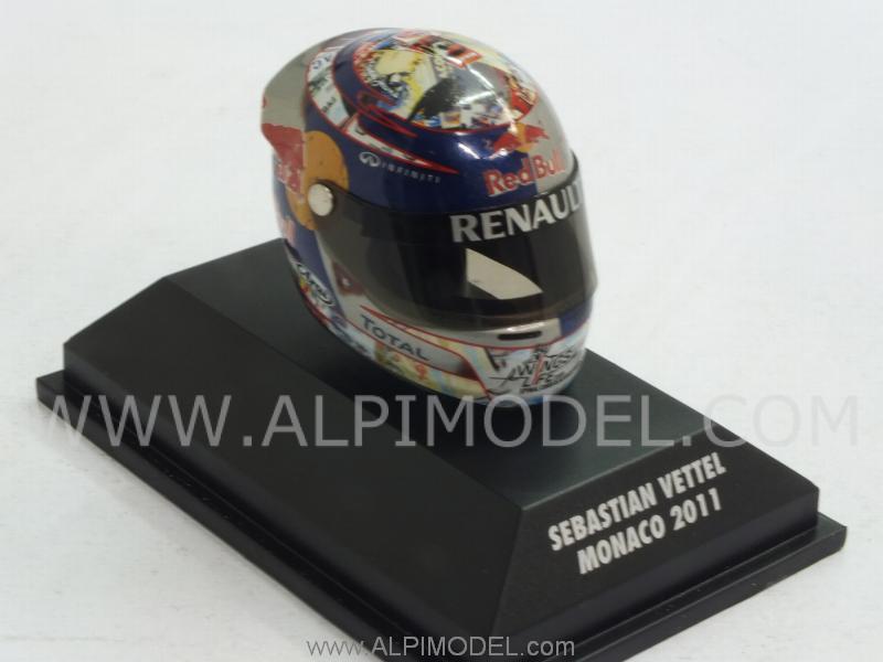 Helmet Arai GP Monaco 2011 World Champion Sebastian Vettel (1/8 scale - 3cm) - minichamps