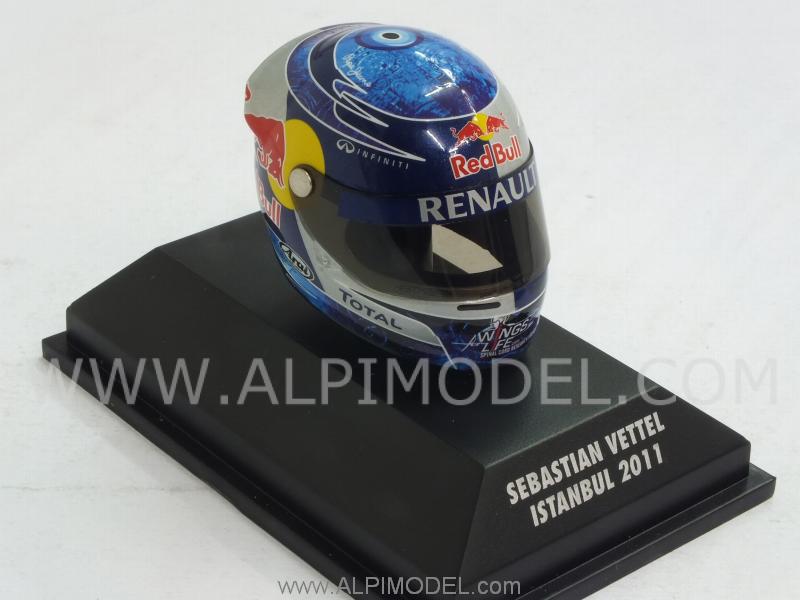 Helmet Arai GP Istanbul 2011 World Champion Sebastian Vettel (1/8 scale - 3cm) - minichamps