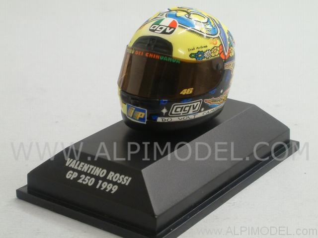 Helmet AGV Valentino Rossi World Champion GP 250 1999 (1/8 scale - 3cm) by minichamps