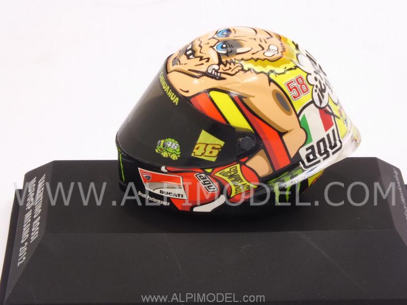 MINICHAMPS 398120096 Helmet AGV MotoGP Misano 2012 Valentino Rossi (1/8  scale - 3cm) 1/8