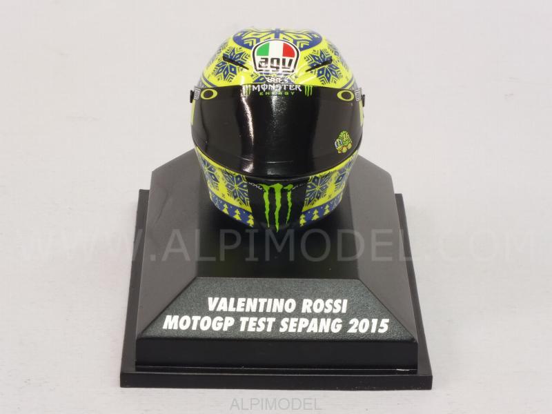 Minichamps Valentino Rossi AGV Helmet MotoGP Test Sepang 2015-1/8 Scale 
