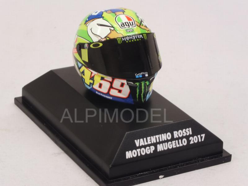 Helmet AGV MotoGP Mugello 2017 Valentino Rossi  (1/8 scale - 3cm) - minichamps