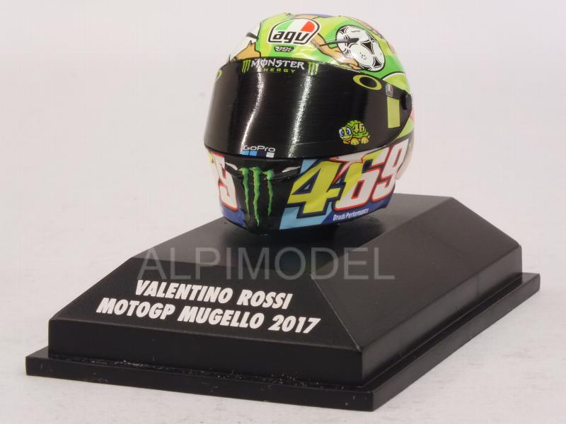 Helmet AGV MotoGP Mugello 2017 Valentino Rossi  (1/8 scale - 3cm) by minichamps