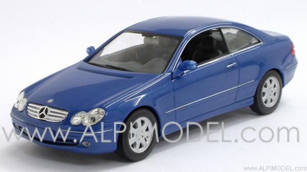 Mercedes CLK Coupe 2002 Blue Metallic by minichamps