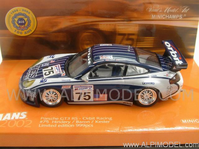Porsche 911 GT3-RS #75 Le Mans 2002 Hindery - Baron - Kester  (Exclusive ACO Edition) - minichamps