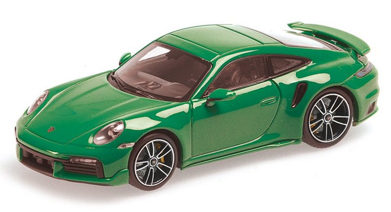 Porsche 911 Turbo S Coupe (992) Sport Design 2021 (Green) by minichamps