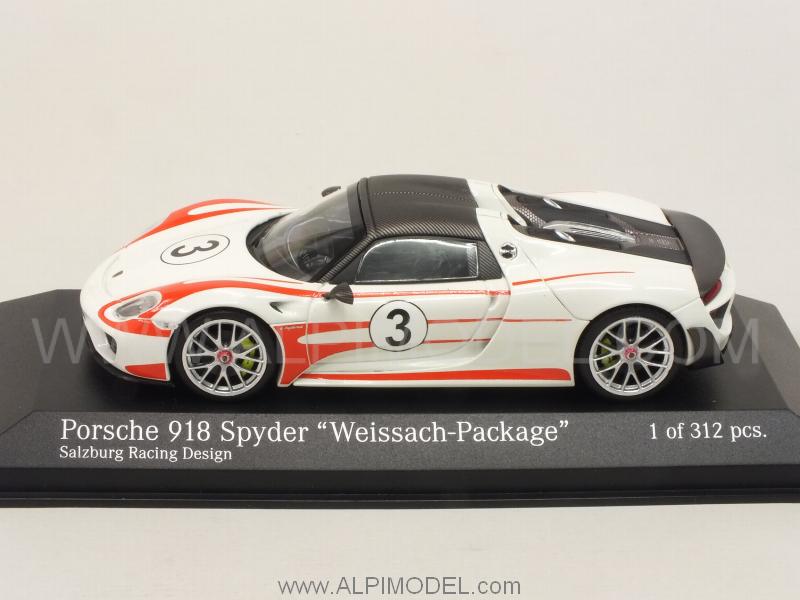 Porsche 918 Spyder Weissach Package 2015 Salzburg Racing Design - minichamps