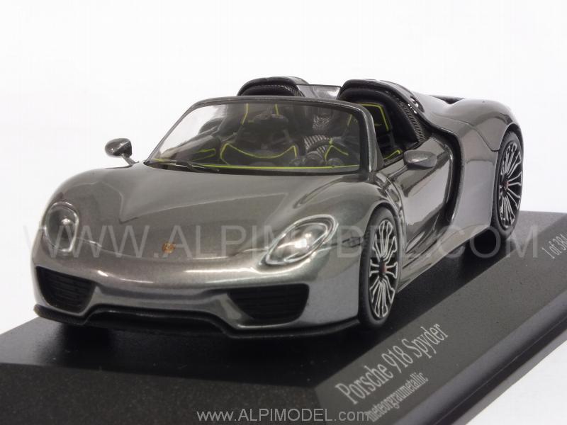 Porsche 918 Spyder Final 2013 (Meteor Grey Metallic) by minichamps