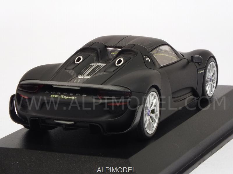 Porsche 918 Spyder Weissach Package 2015 (Matt Black) - minichamps