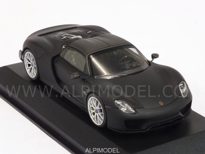 Porsche 918 Spyder Weissach Package 2015 (Matt Black) - minichamps
