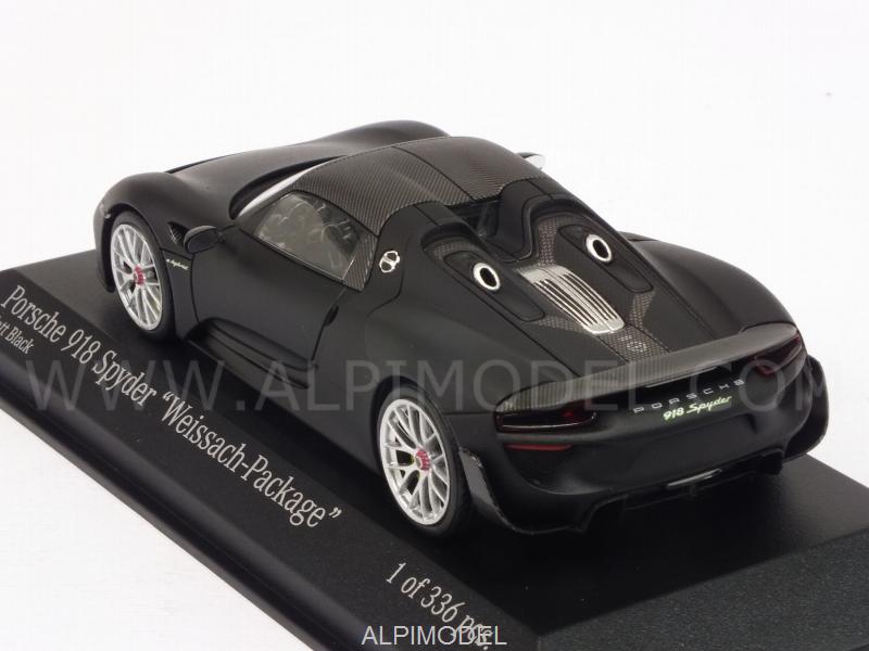 Porsche 918 Spyder Weissach Package 2015 (Matt Black) - minichamps