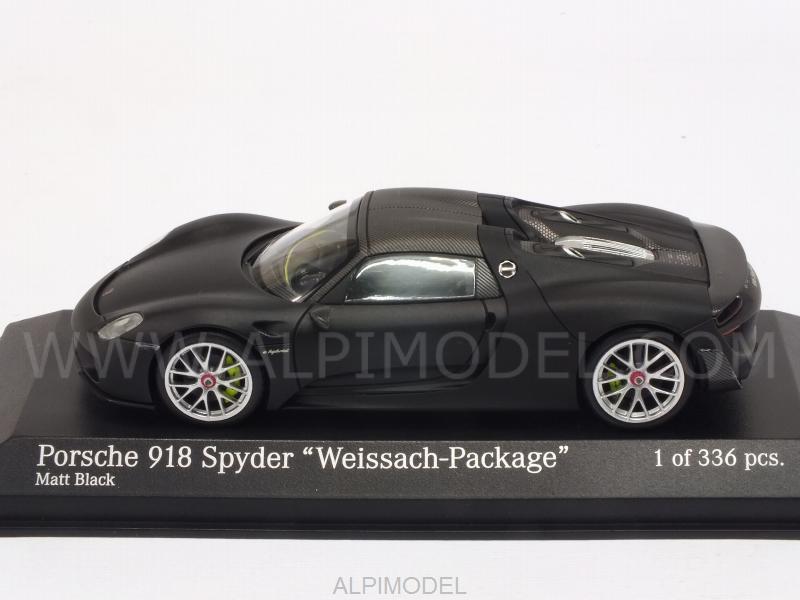 Porsche 918 Spyder Weissach Package 2015 (Matt Black) - minichamps