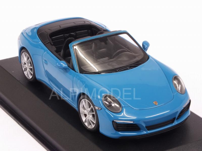 Porsche 911 (991.2) Carrera 4 Cabriolet 2016 (Miami Blue) - minichamps