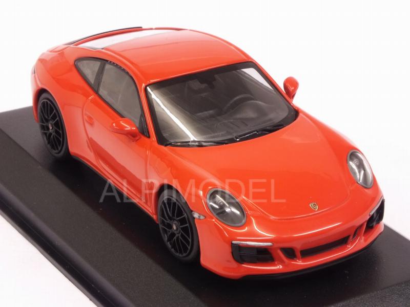 Porsche 911 (991.2) Carrera 4 GTS 2017 (Orange) - minichamps