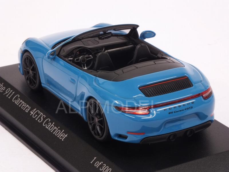 Porsche 911 Carrera 4 GTS Cabriolet 2016 (Miami Blue) - minichamps