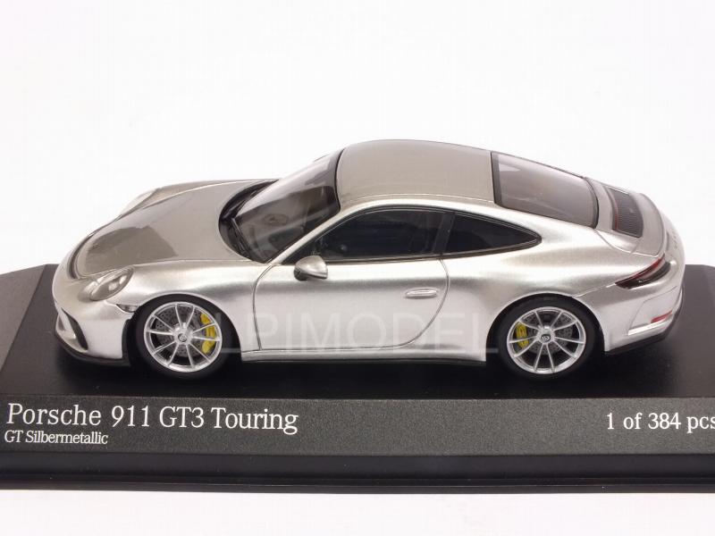 Porsche 911 (991.2) GT3 Touring 2018 (Silver) - minichamps
