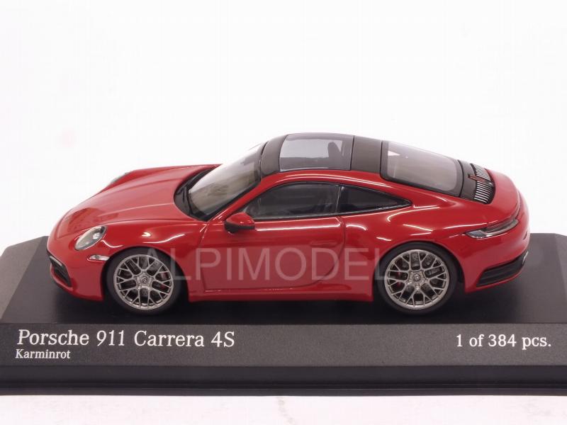Porsche 911 (992) Carrera 4S 2019 (Red) - minichamps