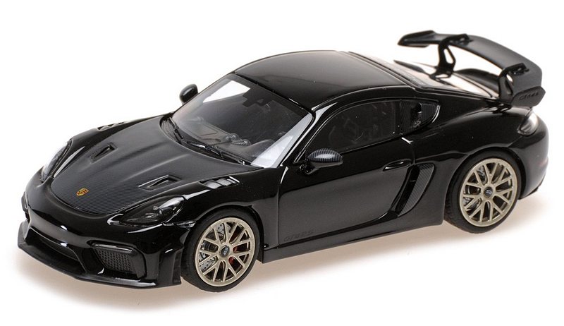 Porsche Cayman GT4 RS 2021 (Black/Carbon with Neodyme Wheels) by minichamps