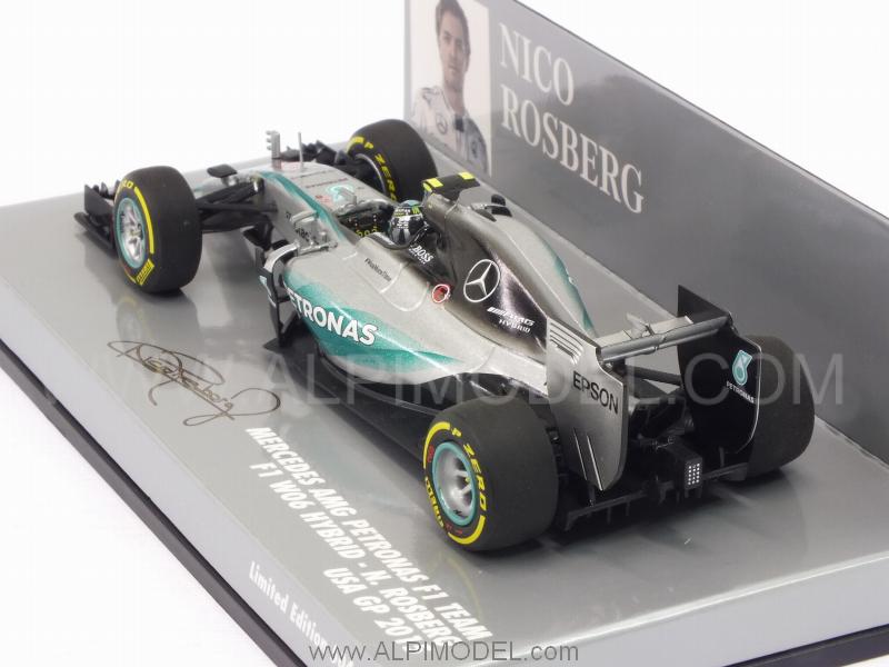 Mercedes W06 AMG Hybrid GP USA 2015 Nico Rosberg - minichamps