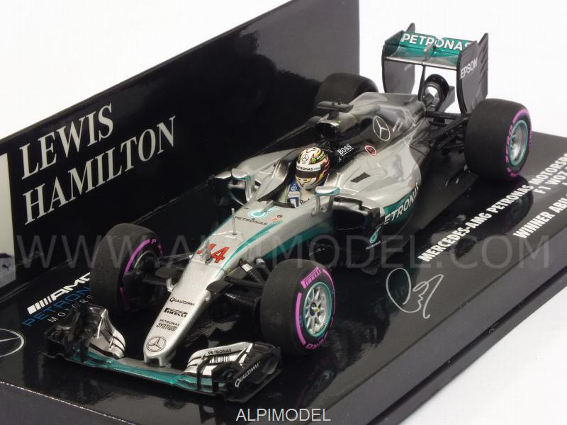 Mercedes W07 AMG Hybrid #44 Winner GP Abu Dhabi 2016 Lewis Hamilton - minichamps