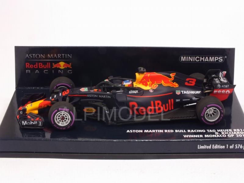Red Bull RB14 #3 Winner GP Monaco 2018 Daniel Ricciardo - minichamps