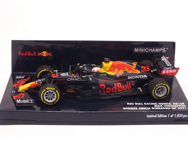 Red Bull RB16B #33 Winner GP Emilia Romagna 2021 Max Verstappen World Champion - minichamps