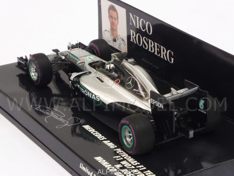 Mercedes W07 AMG Hybrid GP Monaco 2016  World Champion Nico Rosberg  (HQ Resin) - minichamps