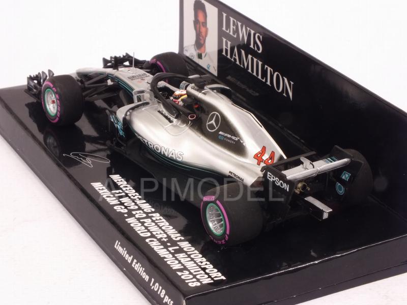 Mercedes AMG W09 #44 GP Mexico 2018 Lewis Hamilton 2018 World Champion - minichamps