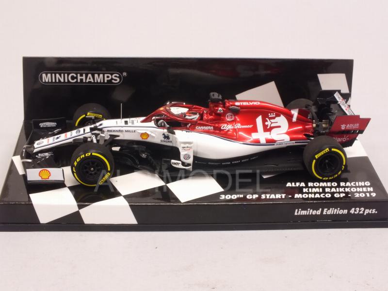 Alfa Romeo C38 #7 GP Monaco 2019 Kimi Raikkonen 300th GP Start - minichamps