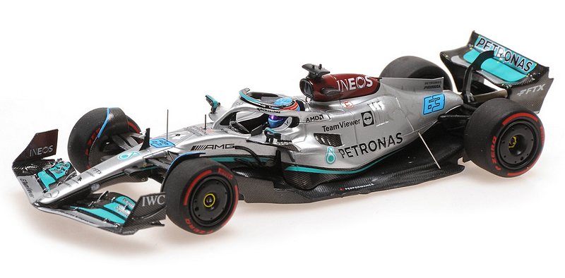 Mercedes W13 AMG #63 GP Hungary 2022 George Russell Pole Position by minichamps