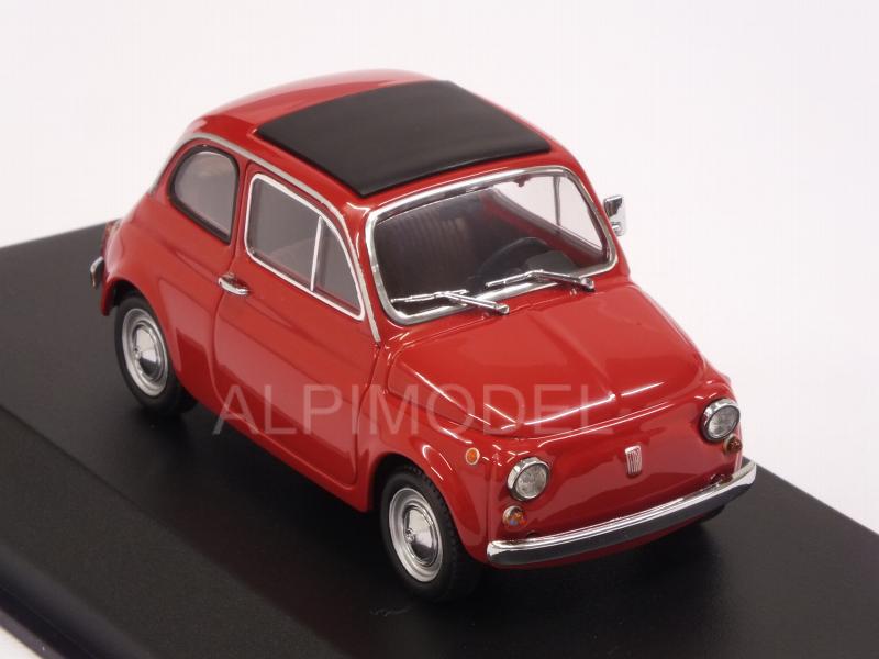 Fiat 500 1965 (Rosso Medio)  'Silver Line' Edition - minichamps