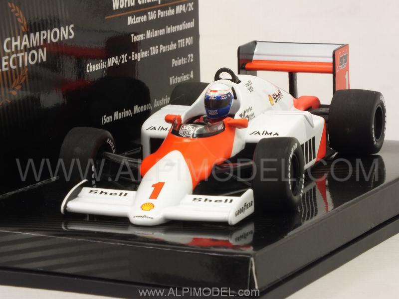 McLaren MP4/2C TAG 1986 World Champion Alan Prost 'World Champions Collection' by minichamps