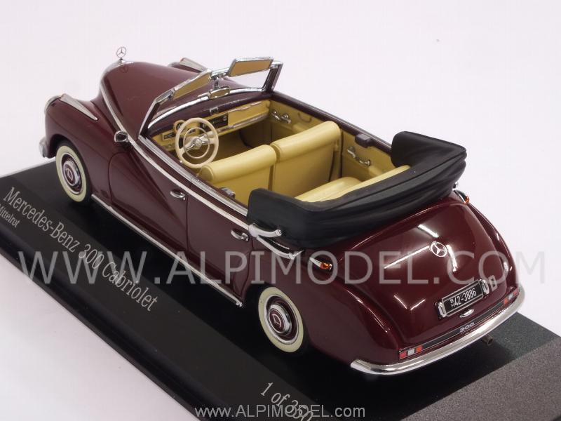Mercedes 300 Cabriolet W186 1952 (Middle Red) - minichamps