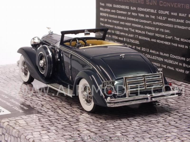 Duesenberg SJN Supercharged Convertible Coupe 1936 (Dark Blue) - minichamps
