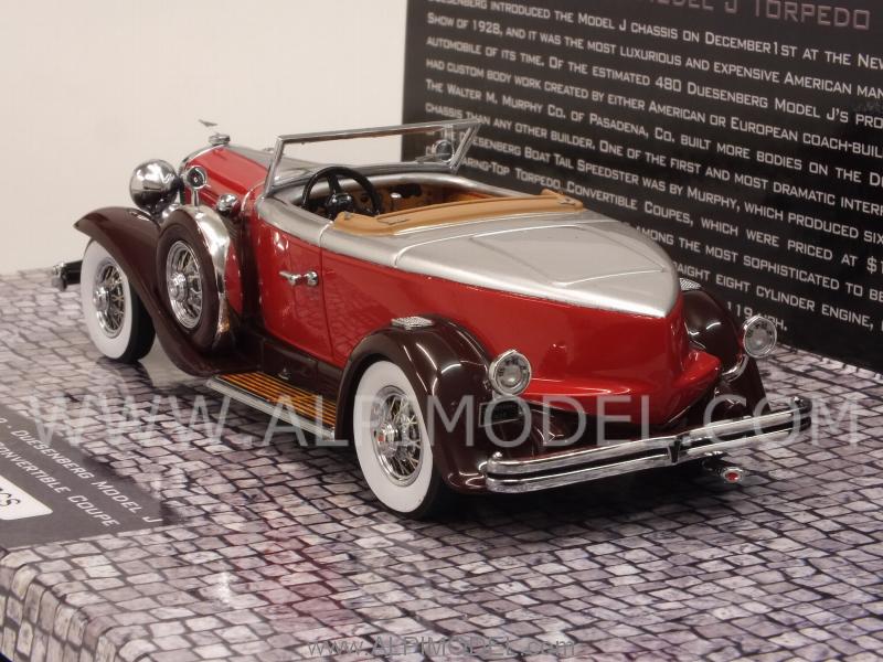 Duesenberg Model J Torpedo Convertible Coupe 1929 (Red) Blackhawk Museum Collection - minichamps