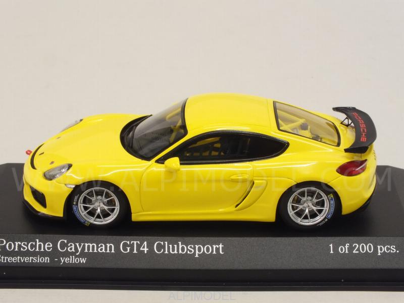 Porsche Cayman GT4 Clubsport Street Version (Yellow) - minichamps