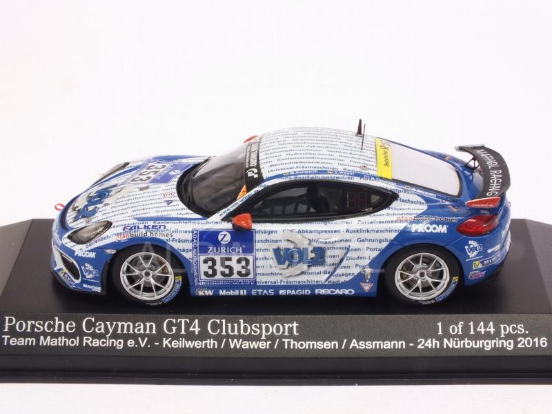 Porsche Cayman GT4 #353 Nurburgring 2016 Keilwerth - Wawer - Thomsen - Assmann - minichamps