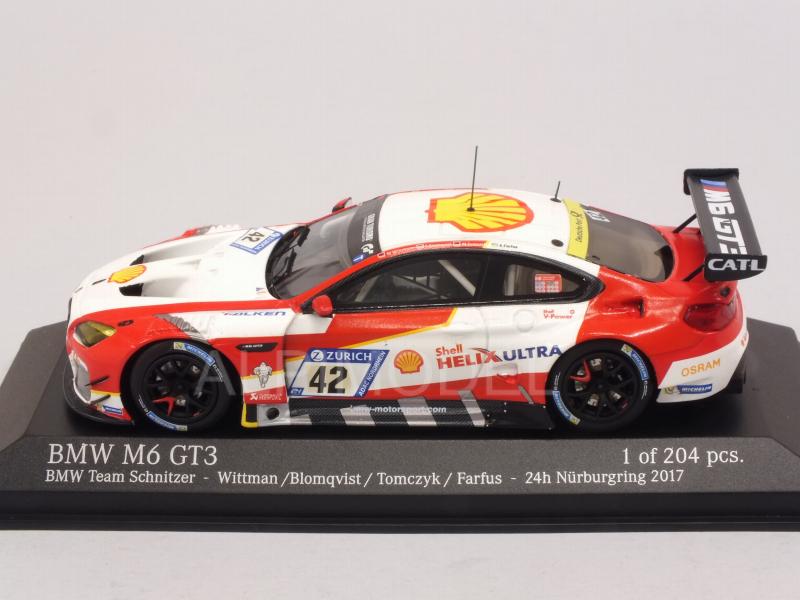 BMW M6 GT3 Team Schnitzer #42 Nurburgring 2017 Wittmann - Blomqvist - Tomczyk - Farfus - minichamps