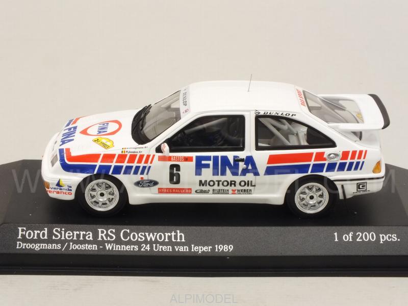 Ford Sierra RS Cosworth Fina #6 Winner 24 Uren van leper Ypres 1989 Drogmanns - Joosten - minichamps