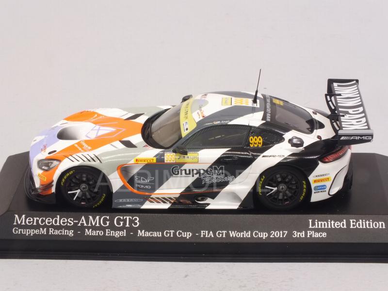 Mercedes AMG GT3 Gruppem Racing Maro Engel #999 Macau GT Cup - FIA GT World Cup 2017 - minichamps