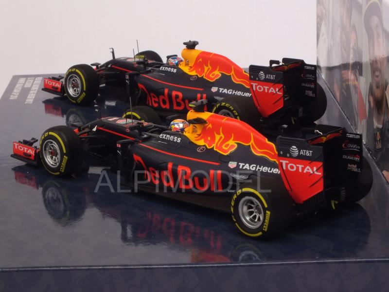 Red Bull RB12 Set Winner and 2nd place Ricciardo-Verstappen GP Malaysia 2016 - minichamps
